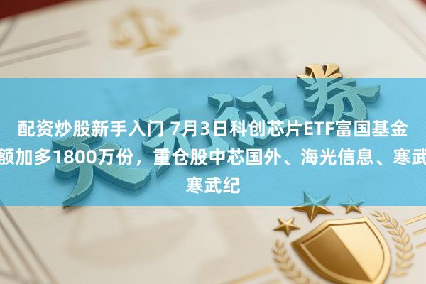配资炒股新手入门 7月3日科创芯片ETF富国基金份额加多1800万份，重仓股中芯国外、海光信息、寒武纪