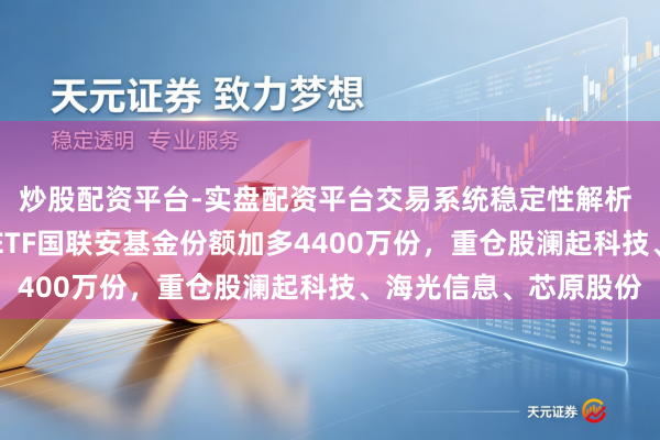 炒股配资平台-实盘配资平台交易系统稳定性解析 7月3日科创芯片野心ETF国联安基金份额加多4400万份，重仓股澜起科技、海光信息、芯原股份