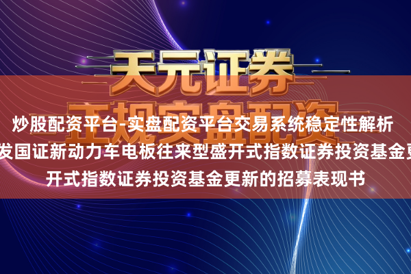 炒股配资平台-实盘配资平台交易系统稳定性解析 电板ETF广发: 广发国证新动力车电板往来型盛开式指数证券投资基金更新的招募表现书
