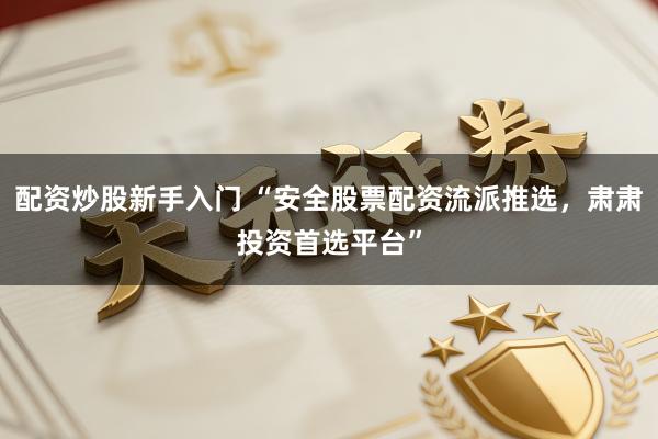 配资炒股新手入门 “安全股票配资流派推选，肃肃投资首选平台”